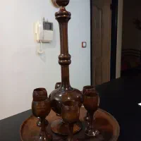 تنگ و جام چوبی و دکوری