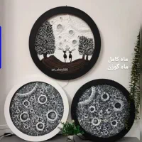 تابلوماه ساعت و آینه