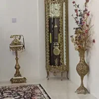 ساعت گلدون تلفن برنجی