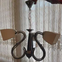 لوستر سه شعله آبکاری. گلد. کروم.|لوستر و چراغ آویز|یزد, |دیوار