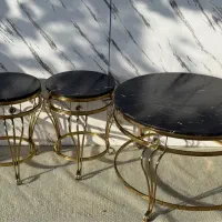 میز جلو مبلی و عسلی فلزی فرفورژه گرد آبکاری فورتیک|مبلمان خانگی و میز عسلی|آفتاب, |دیوار