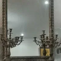 آیینه وشمعدان برنز
