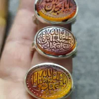 انگشتر صفوی خط با رکاب دست ساز نگین یمنی