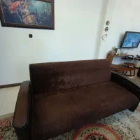 یک دست مبل ۸ نفره تخت خواب شو ۳ حالته سالم|مبلمان خانگی و میز عسلی|رشت, چله خانه|دیوار