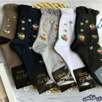 جوراب زنانه ساقدار طرح گل