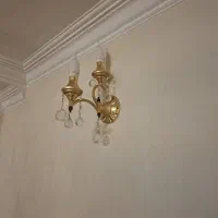 لوستر برنجی ۶ شاخه ۱۲ شعله|لوستر و چراغ آویز|ری, شهید غیوری (ابن باویه)|دیوار