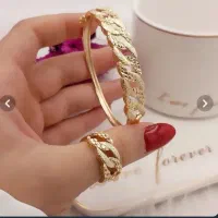 ست دستبند و انگشتر و دستبند تک  استیل