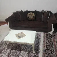 مبل راحتی 7 نفره همراه با عسلی و میز جلو مبلی