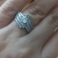 انگشتر نقره با عیار۹۲۵ ایتالیایی آب طلا