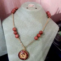 گردنبند روکش طلا۲۴عیار طرح ماه تیر