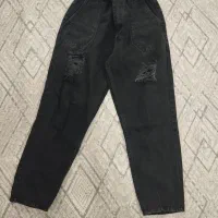 شلوار مام فیت زغالی