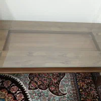 میز جلو مبلی با شیشه ۶ میل ابزار خورده