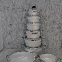 حراج سرویس قابلمه روحی  ۱۴پارچه با طراحی گرانیتی