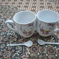 دو عدد لیوان هلو کیتی