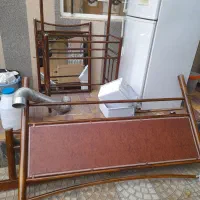 میز آرایش وتختخواب دو نفره فلزی بدون تشک