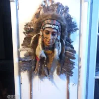 دکوری دیواری سرخپوست برای قهوه خانه ها و|مجسمه، تندیس، ماکت|اهواز, طالقانی|دیوار