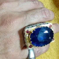 انگشتر نقره یاقوت کبود|جواهرات|بوشهر, |دیوار