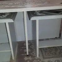 میز جلو مبلی سفید در حد نو با چهار عسلی|مبلمان خانگی و میز عسلی|تهران, سازمان برنامه شمالی|دیوار