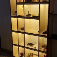 باکس قفسه بندی شدهMDF با نورپردازی LED|کتابخانه، شلف، قفسه‌های دیواری|ساری, |دیوار
