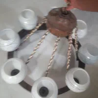 لوستر طرج چوب ۸ شعله