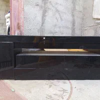 میز تلویزیون گلس مشکی تمیز