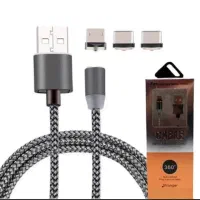 سیم مگنتی شارژر سه سر چراغ داراندروید.تایپ سی اپل