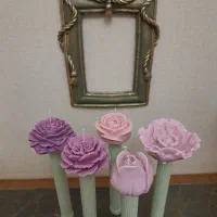 شمع قلمی گل دار