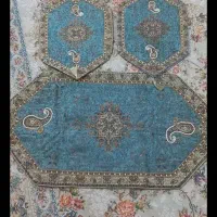 رومیزی ترمه.ساعت دیواری.رومیزی  پارچه ترمه|گلیم، جاجیم، گبه|ملایر, |دیوار