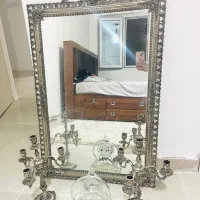 ست اینه و شمعدان به همراه ساعت
