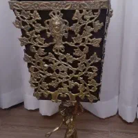 جا دستمال کاغذی و سطل و گلدان برنجی