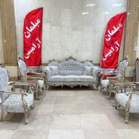 مبل استیل نقره ای وغذاخوری|مبلمان خانگی و میز عسلی|تهران, نیروی هوایی (پیروزی)|دیوار