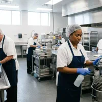 استخدام نیروی خدماتی در آشپزخانه