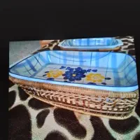 ظرف سرو پذیرایی  گل پنه ای سالم وتمیز