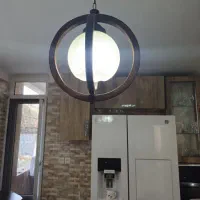 لوستر  چوبی کاملا نو و سالم|لوستر و چراغ آویز|کن, |دیوار