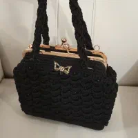 کیف دستی بافتنی نو|لوازم خیاطی و بافتنی|لشت نشا, |دیوار