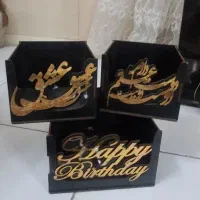 مقداری جعبه کادو باکس گل شیشه گیفت وخرده ریز ...