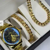 ست ساعت و دستبند و گردنبند مردانه