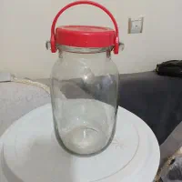 ظرف شیشه ای درب دار نو  و ۱۳ قلم دیگر