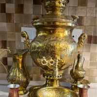 سماور برنجی گازی