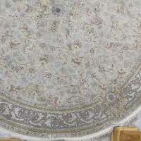 فرش گرد 2.5در2.5نو نو|فرش|ساوه, |دیوار