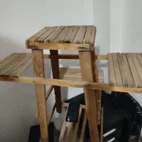 پایه گلدان  رنگ چوب