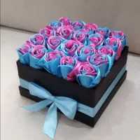 گل روبانی انواع باکس گل