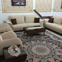 مبلمان راحتی ۸نفره کارتهران تمام چوب باروکش ترک|مبلمان خانگی و میز عسلی|مشهد, بهمن|دیوار