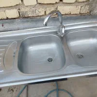 سینک دوقلو با شیرظرفشویی