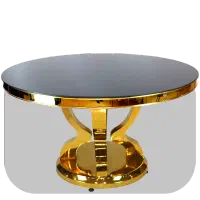 میز صندلی تالاری طلایی و نقره ای اقساطی