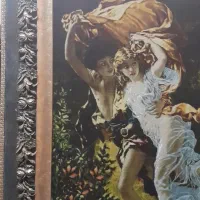 تابلو فرش دست بافت تبریز ابریشم طرح آدم و حوا