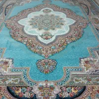 فرش ۱۲متری جفت ابی فیروزه ای