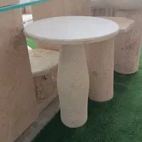 جلو مبلی سنگی گرد،میز عسلی سنگی،ناهارخوری سنگی|مبلمان خانگی و میز عسلی|تهران, شهرک بعثت|دیوار