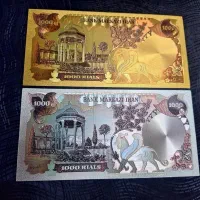 ست اسکناس فانتزی روکش طلا و نقره ۱۰۰۰ ریال پهلوی|کلکسیون سکه، تمبر، اسکناس|ملایر, |دیوار