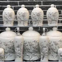 پاسماوری اورانوس جا حبوبات درب دار فلزی چینی طلایی|ظروف نگهدارنده، پلاستیکی، یک‌بارمصرف|یزد, |دیوار